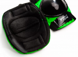 Захист для дітей Green Cycle FLASH наколінники, налокітники, рукавички, зелено-чорний
